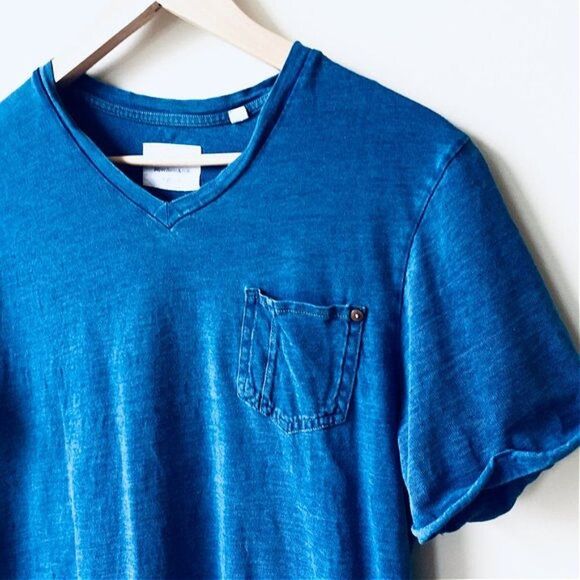 Paper Denim & Cloth Hayden V Neck Tee Blue - Picture 4 of 6